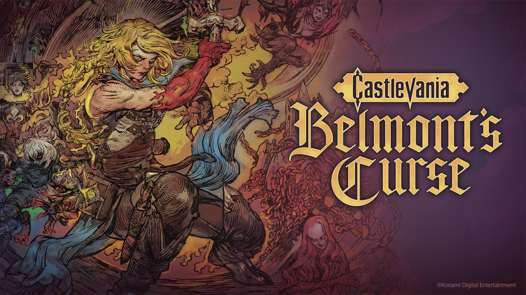 Official Castlevania Belmont’s Curse artwork with Rose Belmont and the game logo