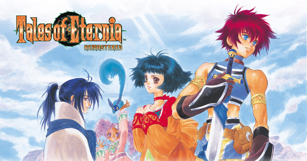 Official Tales of Eternia Remastered art with Reid, Farah, Keele and Meredy